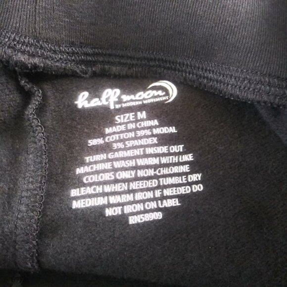 Half Moon by Modern Movement women's size M black lounge pants - Picture 11 of 11